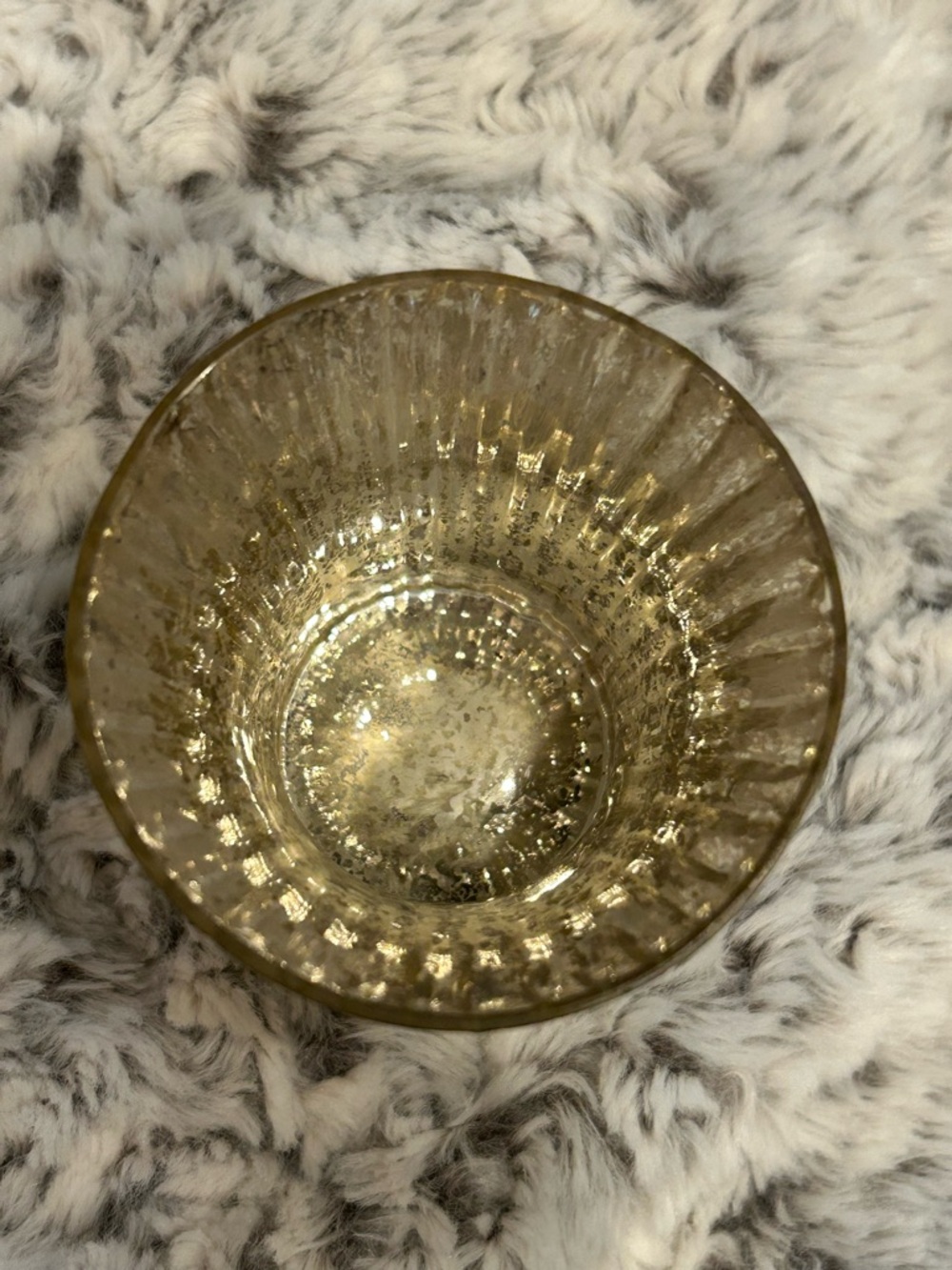 Pottery Barn Champagne Flower Mercury Cup Tealight Holder - Picture 8 of 11